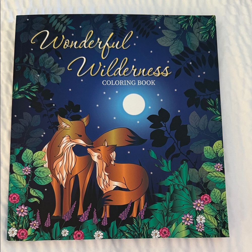 Wonderful Wilderness Coloring Book -Double sided pages! Beautiful pics & designs